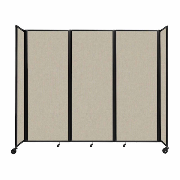 Room Divider 360 Folding Portable Partition 8'6" x 7'6" Sand Fabric